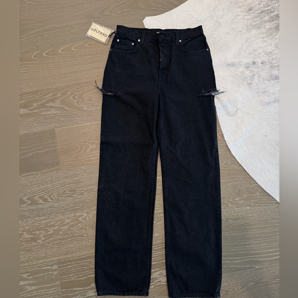 GRLFRND Black Distressed Jeans